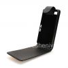 Photo 5 — kasus penutup kulit dengan membuka vertikal untuk BlackBerry Z10, Hitam dengan tekstur besar