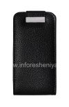 Фотография 1 — Кожаный чехол с вертикально открывающейся крышкой для BlackBerry Z10, Черный, Крупная текстура