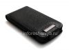 Фотография 3 — Кожаный чехол с вертикально открывающейся крышкой для BlackBerry Z10, Черный, Крупная текстура