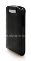 Фотография 8 — Кожаный чехол с вертикально открывающейся крышкой для BlackBerry Z10, Черный, Крупная текстура