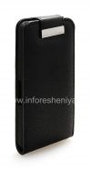 Фотография 9 — Кожаный чехол с вертикально открывающейся крышкой для BlackBerry Z10, Черный, Крупная текстура