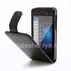 Photo 2 — cubierta de cuero con abertura vertical para BlackBerry Z10, Negro, textura fina