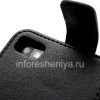 Photo 4 — cubierta de cuero con abertura vertical para BlackBerry Z10, Negro, textura fina
