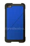 Photo 1 — Le couvercle en plastique d'origine, couvrir avec la fonction de stand Transform Shell pour BlackBerry Z30, Bleu / Noir (Bleu)