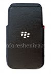 Фотография 1 — Оригинальный чехол-карман Leather Pocket для BlackBerry Z30, Черный (Black)