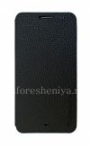 Photo 1 — El caso de cuero original con la caja horizontal de cuero del tirón tapa de apertura para el BlackBerry Z30, Negro (Negro)