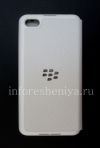 Photo 2 — BlackBerry Z30 জন্য অনুভূমিক উদ্বোধনী কভার লেদার ফ্লিপ কেস সঙ্গে মূল চামড়া কেস, হোয়াইট (সাদা)