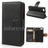 Photo 5 — Leather Case horizontal opening "Classic" for BlackBerry Z30, Black, brown inner part