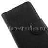 Photo 9 — Leather Case horizontal opening "Classic" for BlackBerry Z30, Black, brown inner part