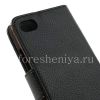 Photo 10 — চামড়া কেস অনুভূমিক খোলার "ক্লাসিক" BlackBerry Z30 জন্য, কালো, বাদামী ভেতরের অংশ