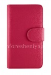 Photo 1 — Leather Case pembukaan horisontal "Classic" untuk BlackBerry Z30, Fuchsia, bagian dalam merah muda
