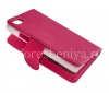 Photo 5 — Leather Case pembukaan horisontal "Classic" untuk BlackBerry Z30, Fuchsia, bagian dalam merah muda