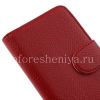 Photo 6 — Funda de cuero abertura horizontal "clásico" para BlackBerry Z30, parte interior de color rojo, blanco