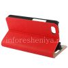 Photo 1 — Leather Case pembukaan horisontal "Kayu" untuk BlackBerry Z30, merah