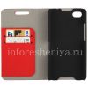 Photo 4 — Leather Case pembukaan horisontal "Kayu" untuk BlackBerry Z30, merah