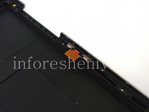 Photogallery for Der mittlere Teil des ursprünglichen Körpers bei der Montage mit der Felge für den Blackberry Z30, Silber / Schwarz product