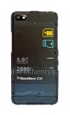Фотография 2 — Средняя часть оригинального корпуса в сборке с ободком для BlackBerry Z30, Серебряный/Черный