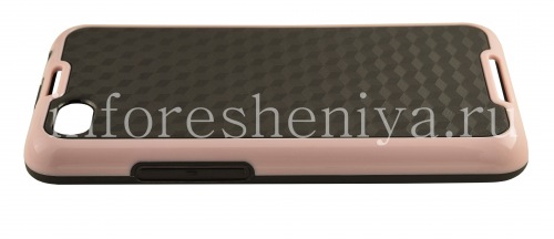 Галерея фотографий товара Силиконовый чехол уплотненный "Cube" для BlackBerry Z30, Черный/Розовый