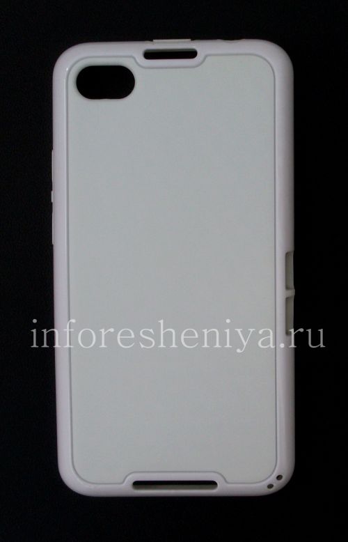 Галерея фотографий товара Силиконовый чехол уплотненный "Cube" для BlackBerry Z30, Белый/Белый