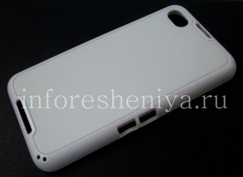 Галерея фотографий товара Силиконовый чехол уплотненный "Cube" для BlackBerry Z30, Белый/Белый