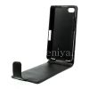 Photo 1 — Caso de cuero con tapa de apertura vertical para BlackBerry Z30, Negro, textura fina