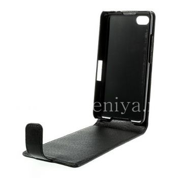 Leather Case with vertical opening cover for BlackBerry Z30