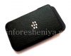Photo 3 — Original-Leder-Kasten-Tasche mit Metall-Logo Leather Pocket für Blackberry Classic, Black (Schwarz)