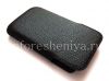 Photo 6 — Original-Leder-Kasten-Tasche mit Metall-Logo Leather Pocket für Blackberry Classic, Black (Schwarz)