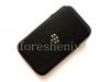 Photo 10 — Original-Leder-Kasten-Tasche mit Metall-Logo Leather Pocket für Blackberry Classic, Black (Schwarz)