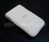 Фотография 4 — Оригинальный кожаный чехол-карман с металлическим логотипом Leather Pocket для BlackBerry Classic, Белый (White)
