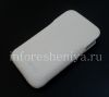 Photo 5 — Original-Leder-Kasten-Tasche mit Metall-Logo Leather Pocket für Blackberry Classic, White (Weiß)