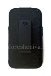 Photo 2 — Housse en cuir d'origine avec clip pour Étui pivotant en cuir BlackBerry Classic, Noir (Black)