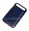 Photo 3 — Ledertasche, Abdeckung für Blackberry Classic, blau