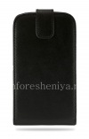 Photo 1 — Caso de cuero con tapa de apertura vertical para BlackBerry Classic, Negro, textura fina