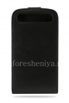 Photo 2 — Caso de cuero con tapa de apertura vertical para BlackBerry Classic, Negro, textura fina