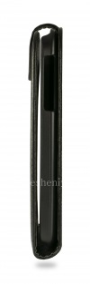 Photo 3 — ब्लैकबेरी Classic के लिए खड़ी खोलने के साथ चमड़ा प्रकरण कवर, काले, ठीक बनावट