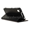 Фотография 2 — Кожаный чехол горизонтально открывающийся с функцией подставки для BlackBerry DTEK50, Черный