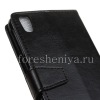 Фотография 7 — Кожаный чехол горизонтально открывающийся с функцией подставки для BlackBerry DTEK50, Черный