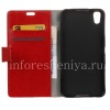 Photo 2 — Horizontal Ledertasche mit Öffnungsfunktion unterstützt für Blackberry DTEK50, rot