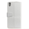 Photo 2 — Horizontal Ledertasche mit Öffnungsfunktion unterstützt für Blackberry DTEK50, weiß