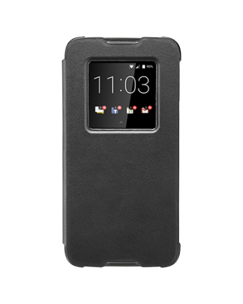 La funda de cuero original con un caso del tirón elegante tapa abatible para BlackBerry DTEK60