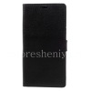Photo 1 — حقيبة جلد افتتاح الأفقي "كلاسيكي" لBlackBerry DTEK60, أسود