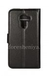 Фотография 2 — Кожаный чехол горизонтально открывающийся с функцией подставки для BlackBerry DTEK60, Черный
