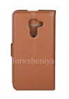 Photo 2 — Etui horizontal en cuir avec fonction d'ouverture de support pour BlackBerry DTEK60, brun