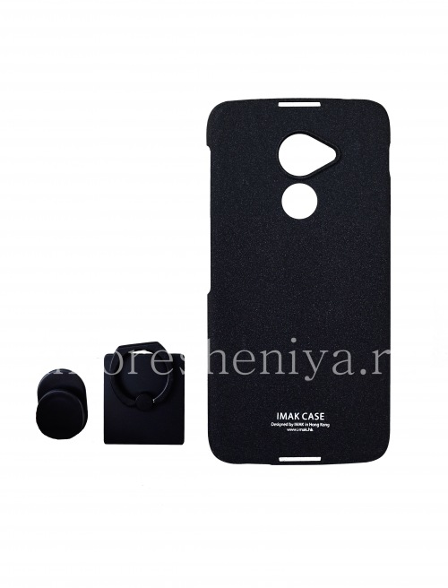 Галерея фотографий товара Фирменный пластиковый чехол-крышка IMAK Sandy Shell для BlackBerry DTEK60, Черный (Black)