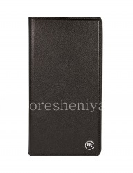 BlackBerry KEY2 জন্য ফ্লিপ কেস সঙ্গে মূল চামড়া ফ্লিপ কেস, ব্ল্যাক (কালো)
