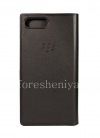 Фотография 2 — Оригинальный кожаный чехол с открывающейся крышкой Flip Case для BlackBerry KEY2, Черный (Black)