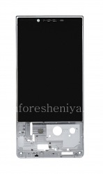Экран LCD + тач-скрин + ободок для BlackBerry KEY2, Металлик