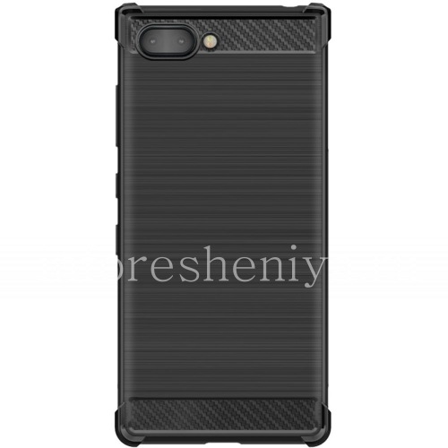 Photogallery for Brand IMAK Carbon Silicone Case for BlackBerry KEY2, Anthracite/Black product