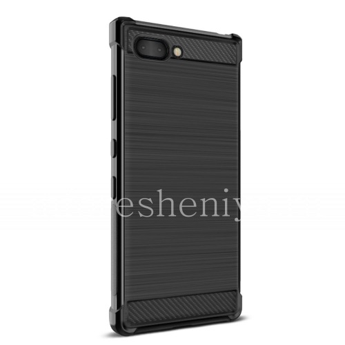 Photogallery for Brand IMAK Carbon Silicone Case for BlackBerry KEY2, Anthracite/Black product